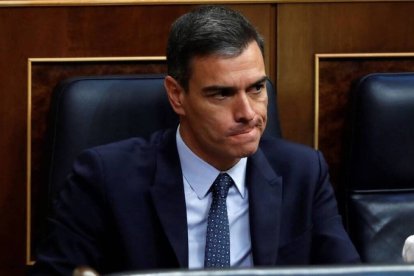 El Presidente del Gobierno, Pedro Sánchez, en el Congreso de los Diputados