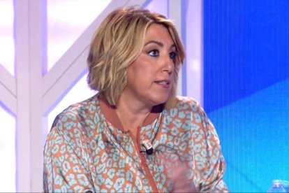 La expresidenta de la Junta y senadora del PSOE, Susana Díaz, en el programa Todo es Mentira, donde colabora.