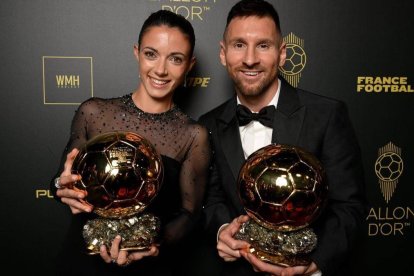 Leo Messi tras recibir el Balón de Oro 2023