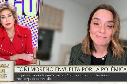 Ana Rosa Quintana conectó con Toñi Moreno en Telecinco.