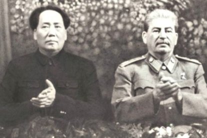 Mao y Stalin, en un encuentro en Moscú en 1949