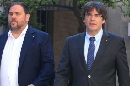 Junqueras y Puigdemont, el pasado martes