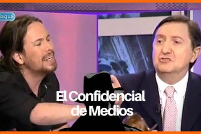 Pablo Iglesias, con Jiménez Losantos en Intereconomía