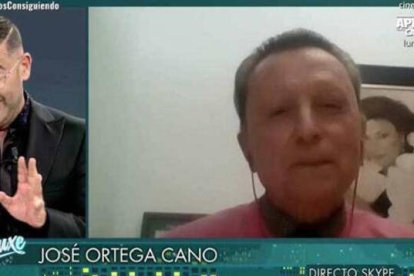 Ortega Cano, durante su conexión en directo con 'Sábado Deluxe'