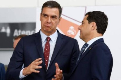 Pedro Sánchez y Juan Manuel Moreno.