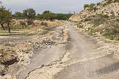 Las últimas lluvias torrenciales terminaron de destrozar muchos de los caminos de las pedanías de Alicante