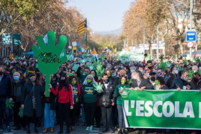 Manifestación de Somescola contra el fallo del TSJC por el caso de Canet