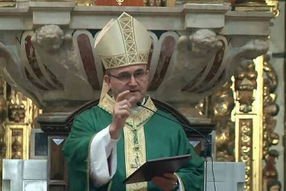 José Ignacio Munilla, obispo de la Diócesis Orihuela-Alicante durante su presentación en la Concatedral de San Nicolás el 13 de febrero pasado