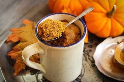 Pastel de calabaza en el microondas