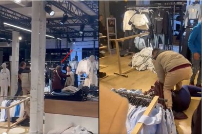 Caos en un Bershka de Burgos