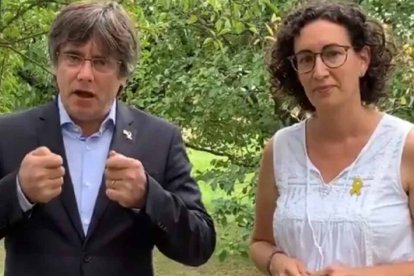 Carles Puigdemont y Marta Rovira