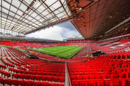 Vjsta actual de Old Trafford, el estadio del Manchester United.