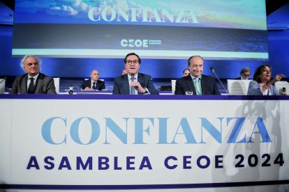 El presidente de la CEOE, Antonio Garamendi preside la Asamblea General de la organización de empresarios de 2024.