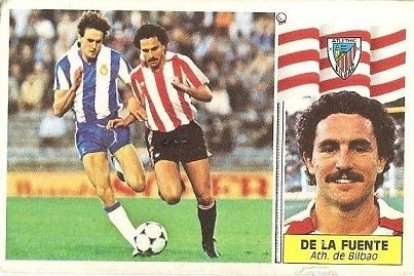 Luis de la Fuente, cuando era futbolista del Athletic Club.