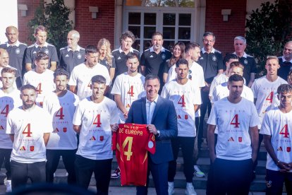 Pedro Sánchez recibe a la Selección Española