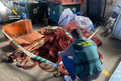 Cobre incautado por la Guardia Civil