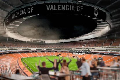 Último proyecto del Nou Mestalla presentado por el Valencia C.F.