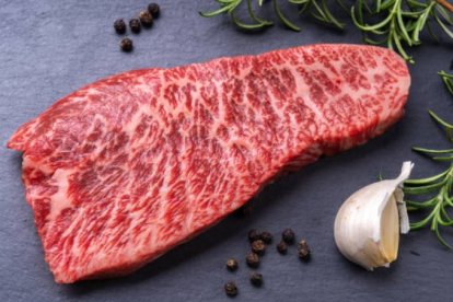 Pieza de carne Wagyu