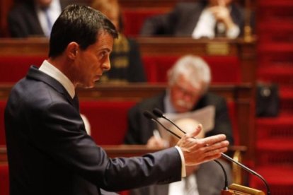 Manuel Valls, este jueves en el Parlamento.