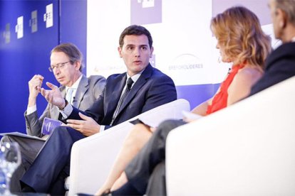 Albert Rivera durante su participación en un foro organizado por Efe.