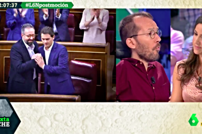 Pablo Echenique y Begoña Villacís, este sábado en 'La Sexta Noche'.