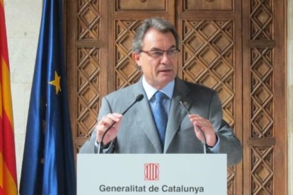 Artur Mas, en una comparecencia cuando era presidente de la Generalitat.