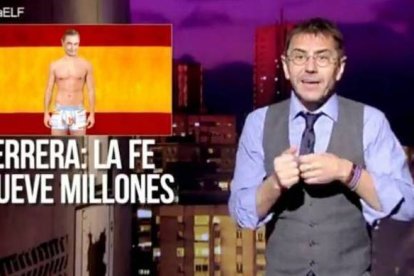 Monedero, en su programa en Público TV