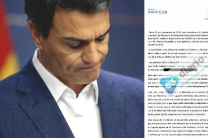 Sánchez, junto al documento de la propia Moncloa que confiesa que nunca encargó ni posee un test antiplagio que sin embargo difundió como una conclusión oficial