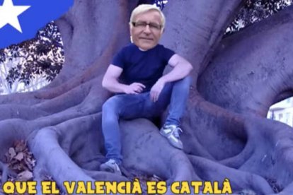 Un fragmento del vídeo-parodia con la imagen del alcalde Joan Ribó