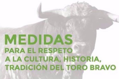 Documento "Medidas para el respeto a la cultura, historia y tradición del toro bravo