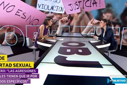 Ana Pastor e Irene Montero en "El Objetivo" en La Sexta