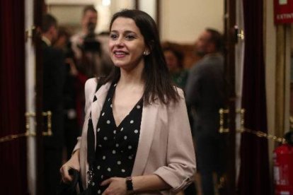 Inés Arrimadas, este miércoles en el Congreso de los Diputados.