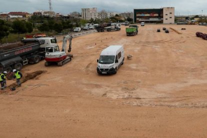 Estado actual de las obras del hospital de campaña en La Fe