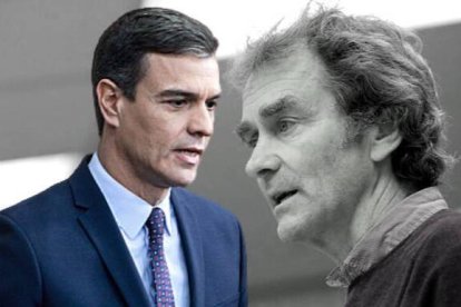 Pedro Sánchez y Fernando Simón