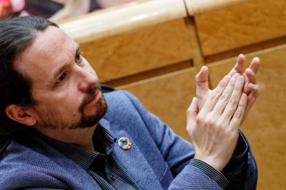 Pablo Iglesias, en el Senado