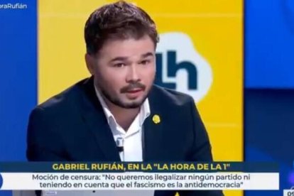 Gabriel Rufián en 'La hora de la 1' de TVE