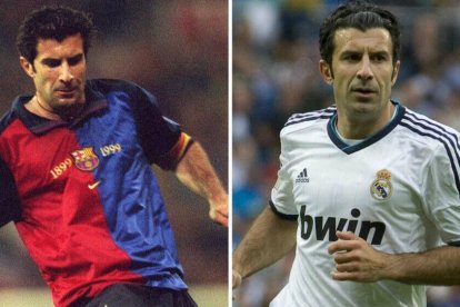 Luis Figo dejó el FC Barcelona con destino al Real Madrid.