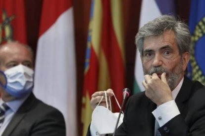 El ministro de Justicia, en un acto con el presidente de los jueces.