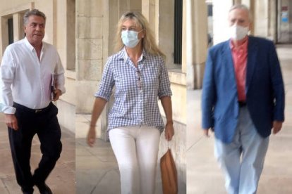 Ortiz, Castedo y Alperi a su llegada a la Audiencia Provincial de Alicante / FOTO: O. Avellán