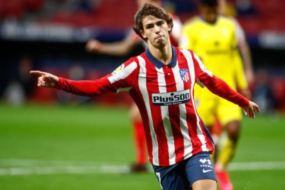 Joao Félix, celebrando uno de los últimos goles que ha marcado con el Atlético.