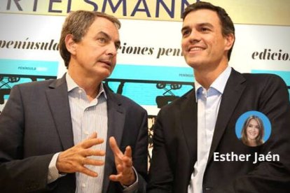 José Luis Rodríguez Zapatero y Pedro Sánchez, en una imagen de hace cuatro años