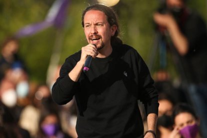 Pablo Iglesias, en su último mitin.