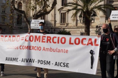 Protesta de los mercados ambulantes de Valencia