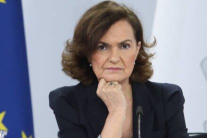 La vicepresidenta del Gobierno, Carmen Calvo