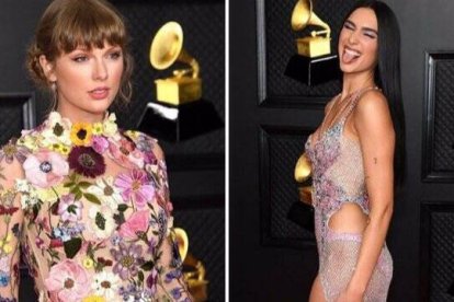 Taylor Swift y Dua Lipa entre las celebrities mejor vestidas.