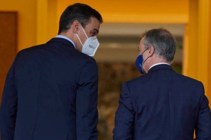 Pedro Sánchez e Íñigo Urkullu, en Moncloa el 25 de enero