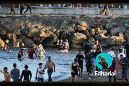 Una imagen de la invasión de Ceuta