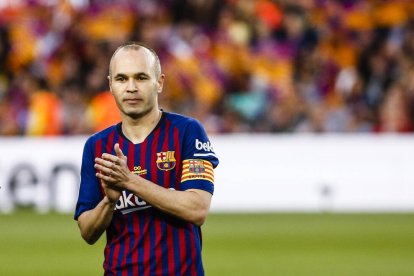 Andrés Iniesta, durante su triunfal etapa como jugador culé.