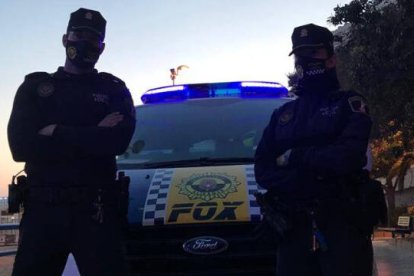 Agentes de la Unidad Fox de la Policía Local de Alicante