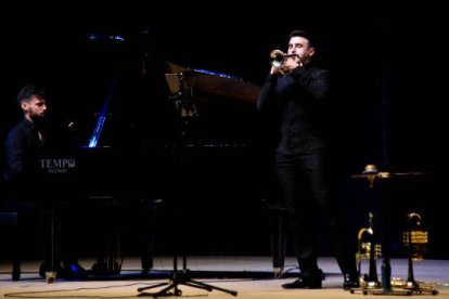 El trompetista Manuel Blanco durante la jornada de clausura del festival